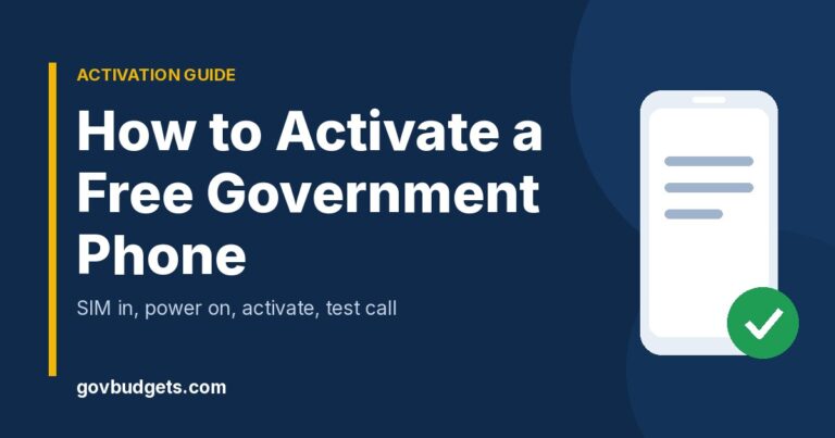 How to activate a free government phone