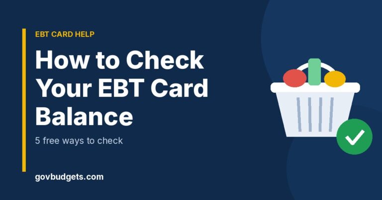 How to check EBT card balance
