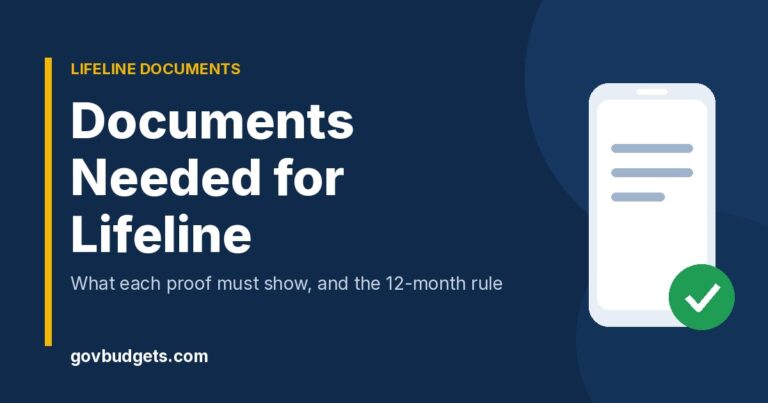Documents needed for a Lifeline application