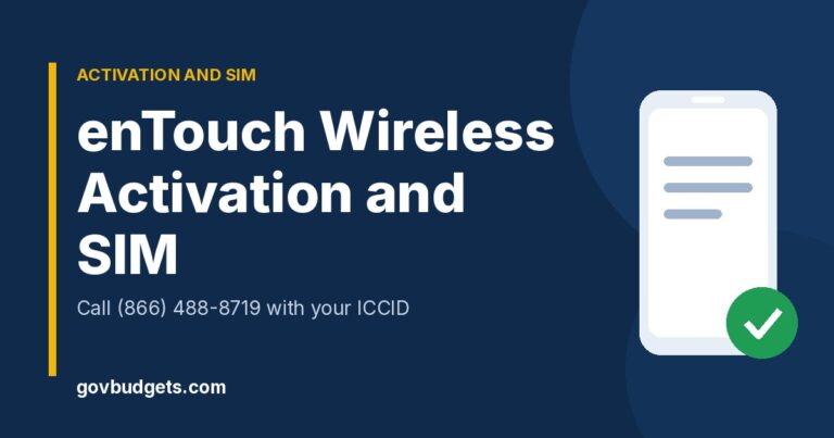 enTouch Wireless activation and SIM setup