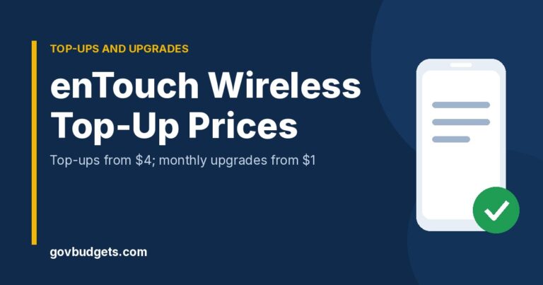 enTouch Wireless top-up prices