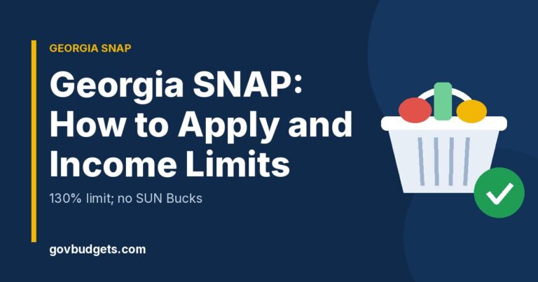 Georgia SNAP how to apply and income limits