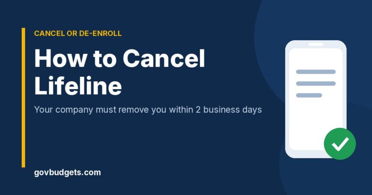 How to cancel or de-enroll from Lifeline