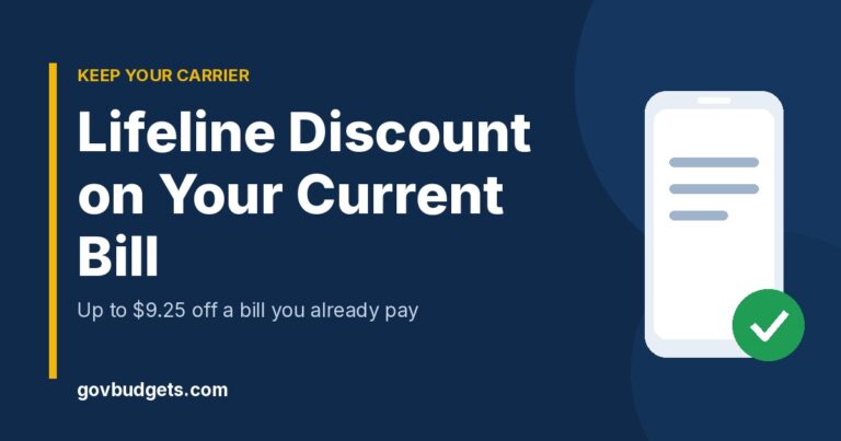 Lifeline discount on your existing phone bill