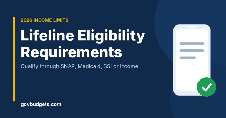 Lifeline eligibility requirements 2026 income limits