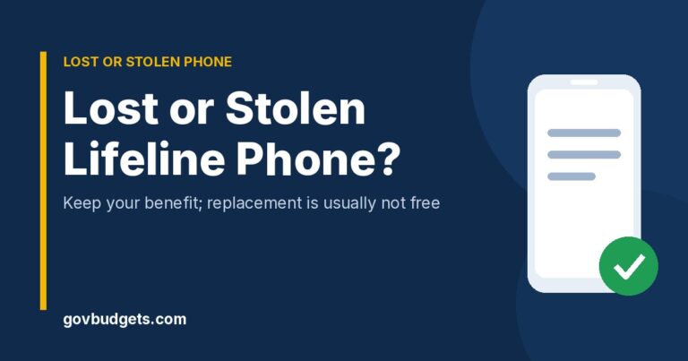 Lost or stolen Lifeline phone replacement