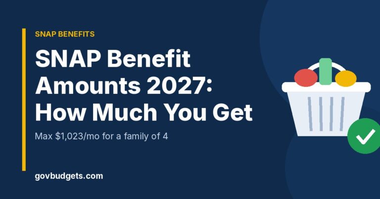 SNAP benefit amounts by household size